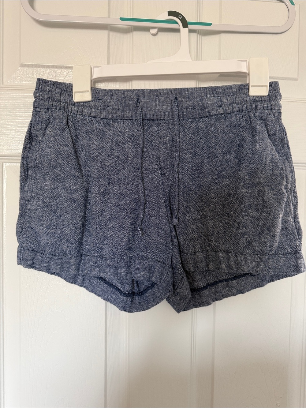 Old Navy Heather Navy Drawstring Athletic Shorts